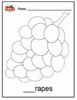 Grapes Uppercase sketch template