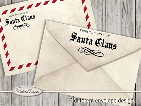 santa envelope    printable letters  santa templates