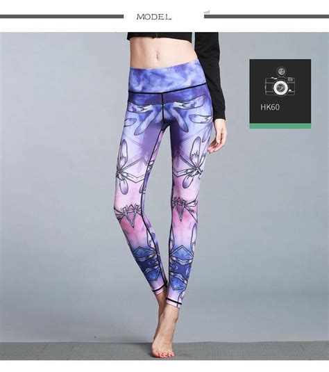 silanda sports women floral printed yoga leggings elastic yoga pants