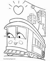 Coloring Pages Train Trains Kids Print sketch template
