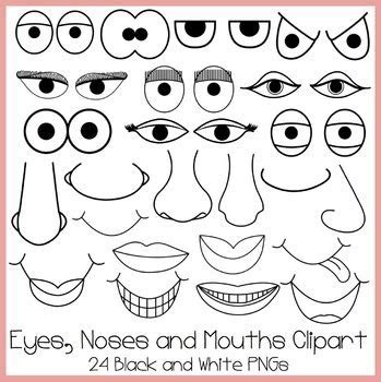 coloring pages  eyes nose  mouth library binding