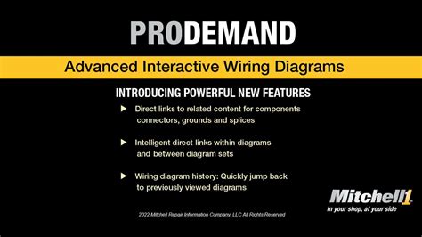 mitchell  prodemand  advanced wiring diagram features youtube