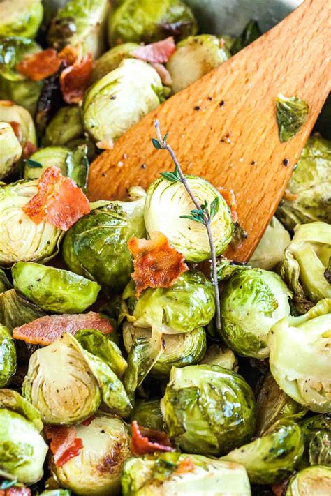 easy roasted brussels sprouts  bacon plated cravings