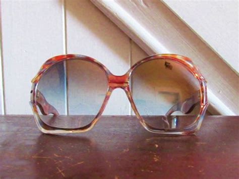 vintage bug eye sunglasses italian multi colored tortoise shell