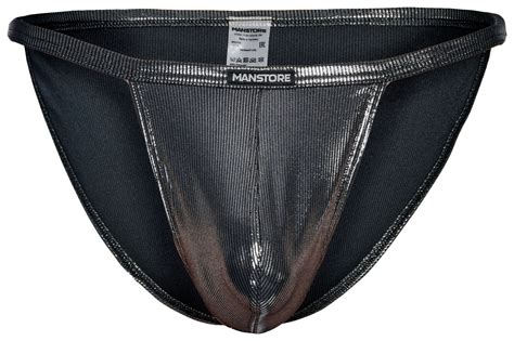 manstore m2010 ultra tanga mens underwear briefs metallic shiny male