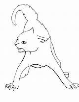 Cat Hissing Line Deviantart Group sketch template