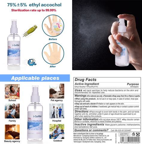 instant alcohol disinfectant alcohol solution