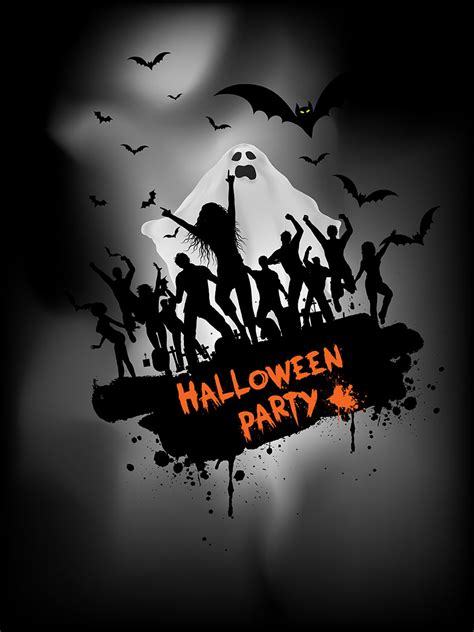 grunge halloween party background download free vectors