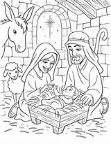 Coloring Nativity Scriptures sketch template