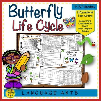 butterfly life cycle informational text writing tpt