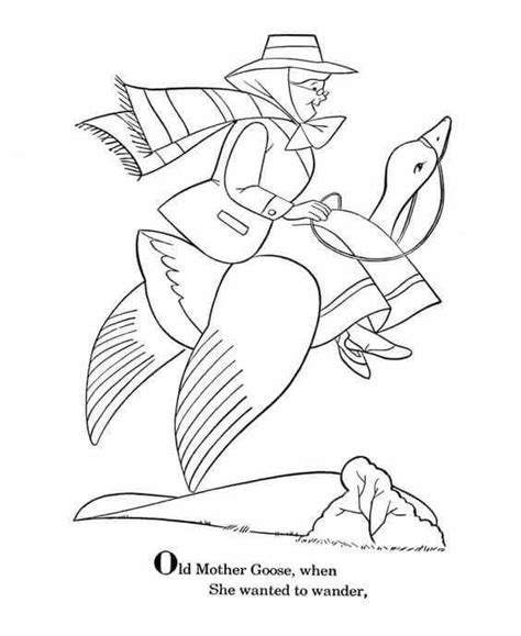 mother goose day coloring pages nursery rhymes preschool crafts