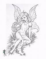 Coloring Fairy Pages Adult Book Mermaid Enchanted Adults Colouring Fantasy Fairies Various Printable Print Designs Sheets Books Artists Thomas Color sketch template
