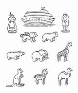 Ark Noah Noahs Preschool Basteln Mickie Friend Arche Tiere Colorings sketch template
