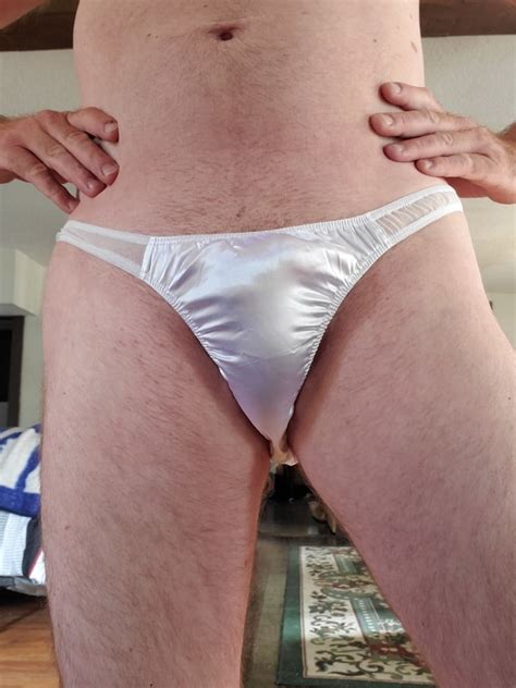 my new white satin bikini panties 6 pics xhamster