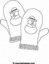 Coloring Mittens Snowman Printable Adobe Pdf Click sketch template
