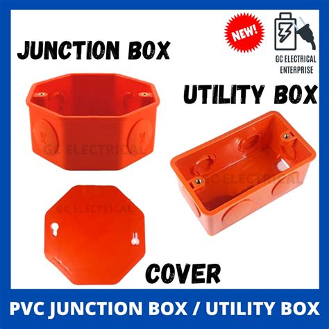 heavy duty junction box utility box  housing cover receptacle socket pvc wiring electrical