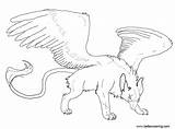 Pages Coloring Griffin Gryphon Printable Kids Adults sketch template