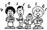 Singing Clipart Sing Children Clip Choir Cliparts Hymn Group Singers Singer Music Church Library Notes Song Department Chorus Along Head sketch template