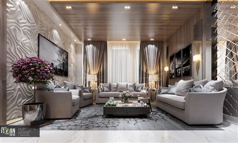 luxury living room main hall interior design villa saudi arabia