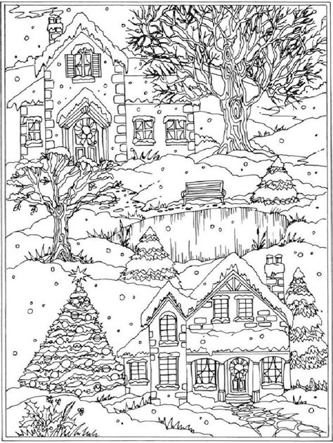 winter wonderland   coloring pages winter christmas coloring