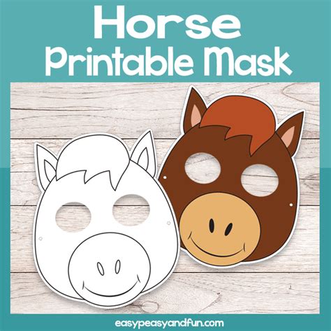 printable horse mask template fox mask template mask template horse