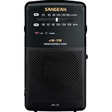 sangean sr  analog pocket amfm radio black tvs electronics portable audio