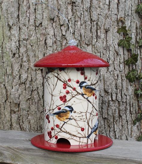 chickadee  berries custom bird feeder  bfg  great etsy