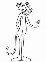Pink Coloring Panther Pages Printable Cartoon Recommended Color sketch template