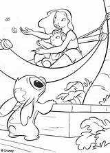 Coloring Stitch Lilo Pages Popular Surfing sketch template