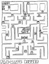 Pac Maze Pacman Pages Ausmalbilder Labirinto Dinner Getwallpapers Malvorlagen Ausdrucken Albanysinsanity sketch template