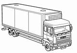 Truck Coloring Box Trucks Kids sketch template