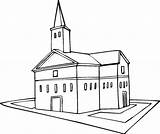 Iglesia Iglesias Templo Coloring Church4 sketch template