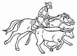 Coloring Horse Cowboy Pages Getdrawings sketch template