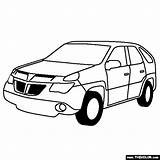 Pontiac Aztek Coloring Online Cars Pages sketch template