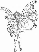 Winx Coloring Pages Club Fairy Enchantix Azcoloring sketch template