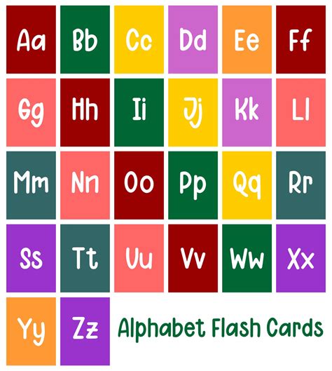 printable abc flash cards templates printable