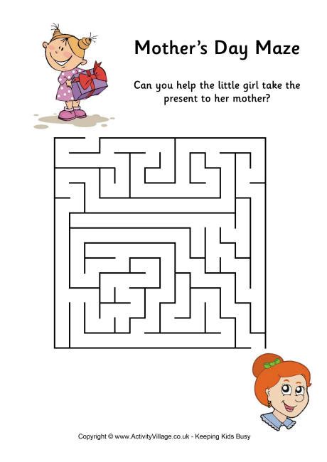 mothers day maze easy
