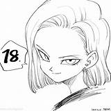 Dbz Lineart Xcolorings Tkgsize Drawn Androids sketch template