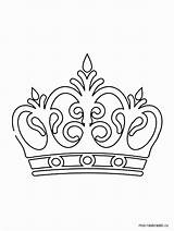 Coroa Coloring Princess Desenho Molde Crown sketch template