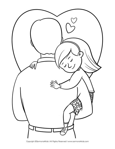 father  daughter coloring pages