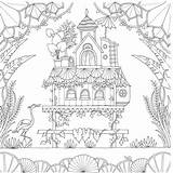 Coloring Pages Basford Johanna Printable Garden Secret Book Forest Colouring Blank Cute House Choose Board Books Printables sketch template