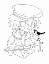 Vocaloid Coloring Pages Rin Oliver Kagamine Lineart Line Deviantart Popular Coloringhome sketch template
