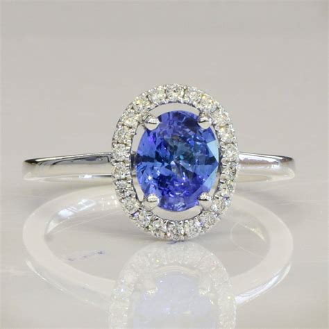 ct ceylon sapphire diamond halo ring gemstone western australia