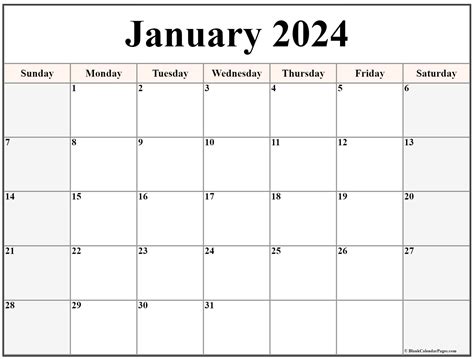 january  printable monthly calendar