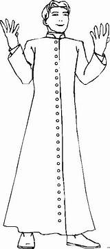 Sacerdote Sacerdotes Priest Clergyman Colorin sketch template