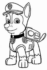 Coloring Paw Patrol Chase Dog Police Pup Wecoloringpage Pdf Print sketch template