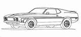 Mustang Coloring Pages Car Ford Fastback Color 2006 Template sketch template