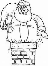 Christmas Coloring Chimney Pages Father Santa Stuck Drawing Print Printable Chimneys Color Getdrawings Getcolorings Kids Template sketch template