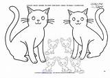 Coloring Family Cat Pages Cats Animal Printable Getcolorings Color Getdrawings sketch template