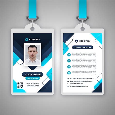 vector abstract id badge template  picture
